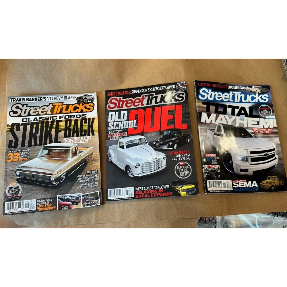 Street Trucks Lot of 3 Magazines June Aug Nov 2016 Classic Ford Old School